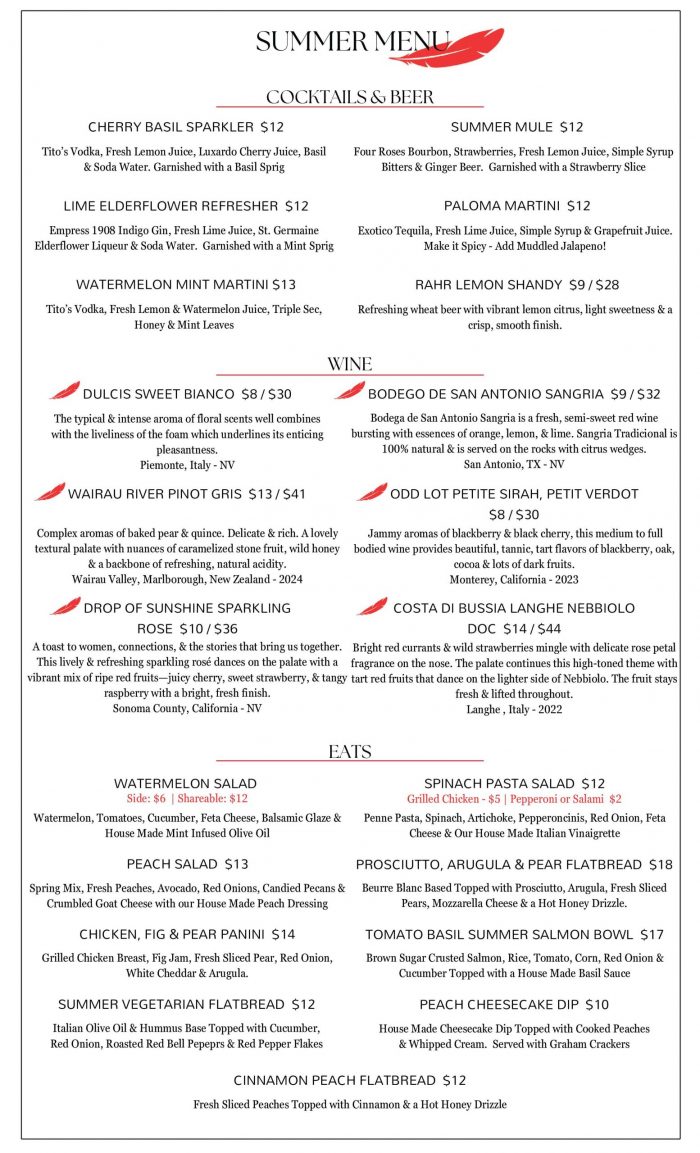 26 SUMMER MENU