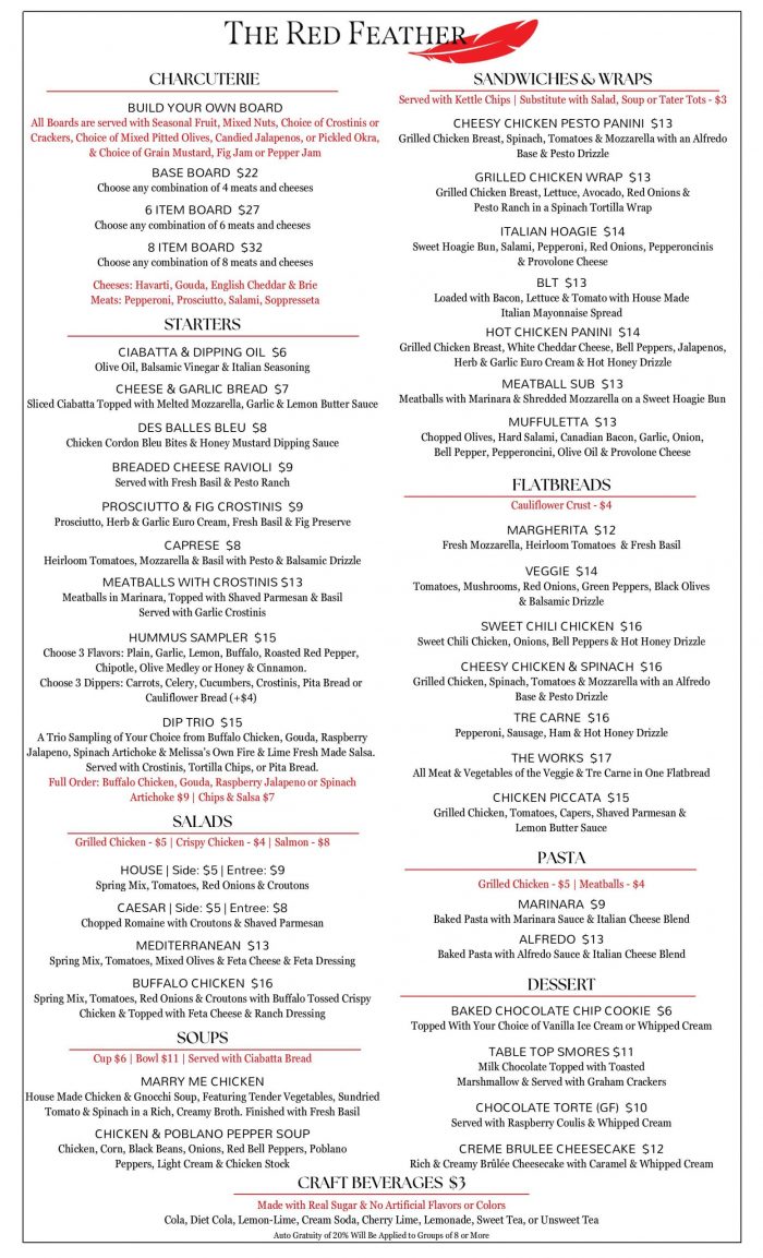 TRF Food Menu 626
